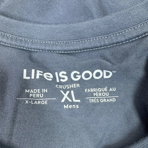 Life Is Good Men’s XL Grillin Like‎ A Villian T-Shirt Crusher Tee Navy Blue - Picture 3 of 5
